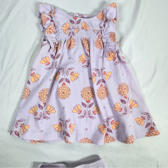 Child of Mine by Carter’s Floral Purple Ruffle Sleeve Dress Set - Picture 4 of 7